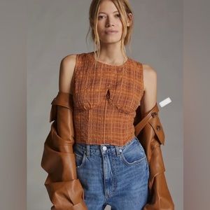 Anthropologie current air crop top
